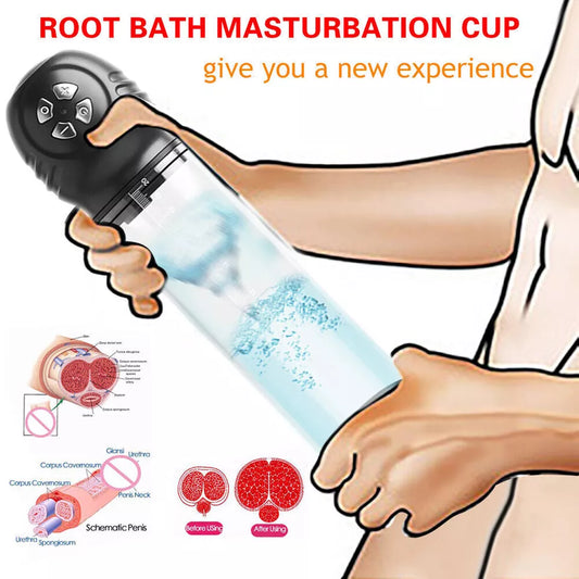 Vacuum Electric Penis Pump Digital rechargeable Male Men Penis Enlarger Growth