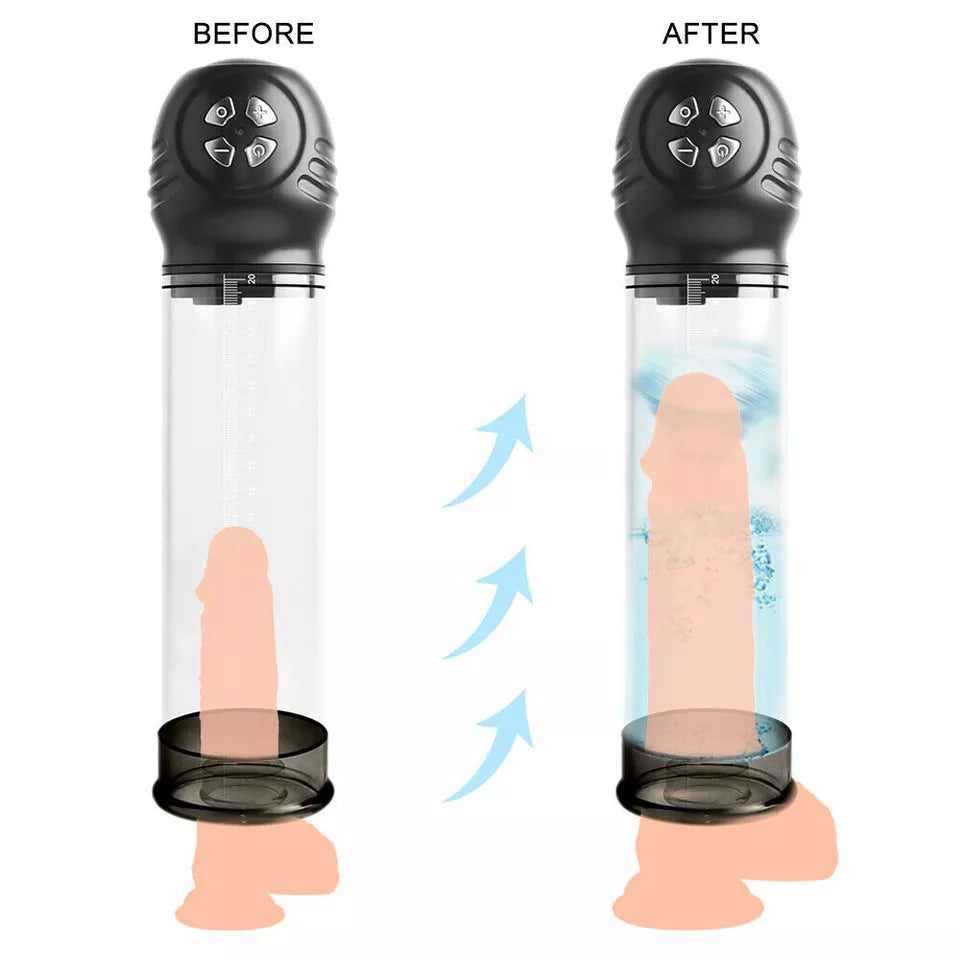 Vacuum Electric Penis Pump Digital rechargeable Male Men Penis Enlarger Growth